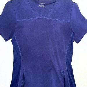 Jaanuu Navy Blue Fitted scrub set